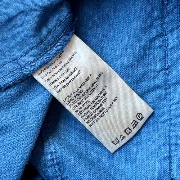 We The Free Modern Love High Rise Pull-On Corduroy Blue Drawstring Cargos Size M - Picture 9 of 15